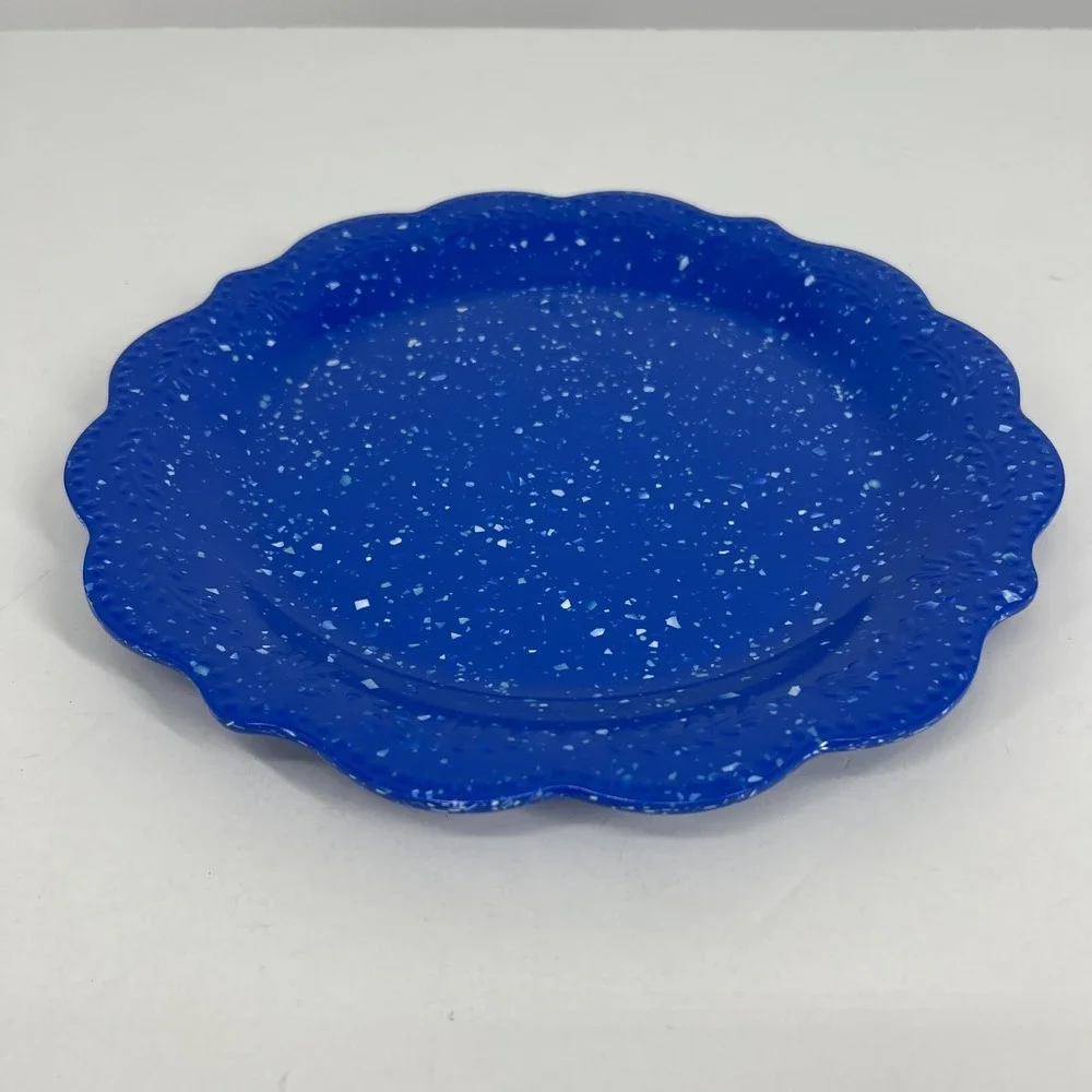 The Pioneer Woman Juliette Dinner Plate‎ Cobalt Blue Speckle Melamine 10.7